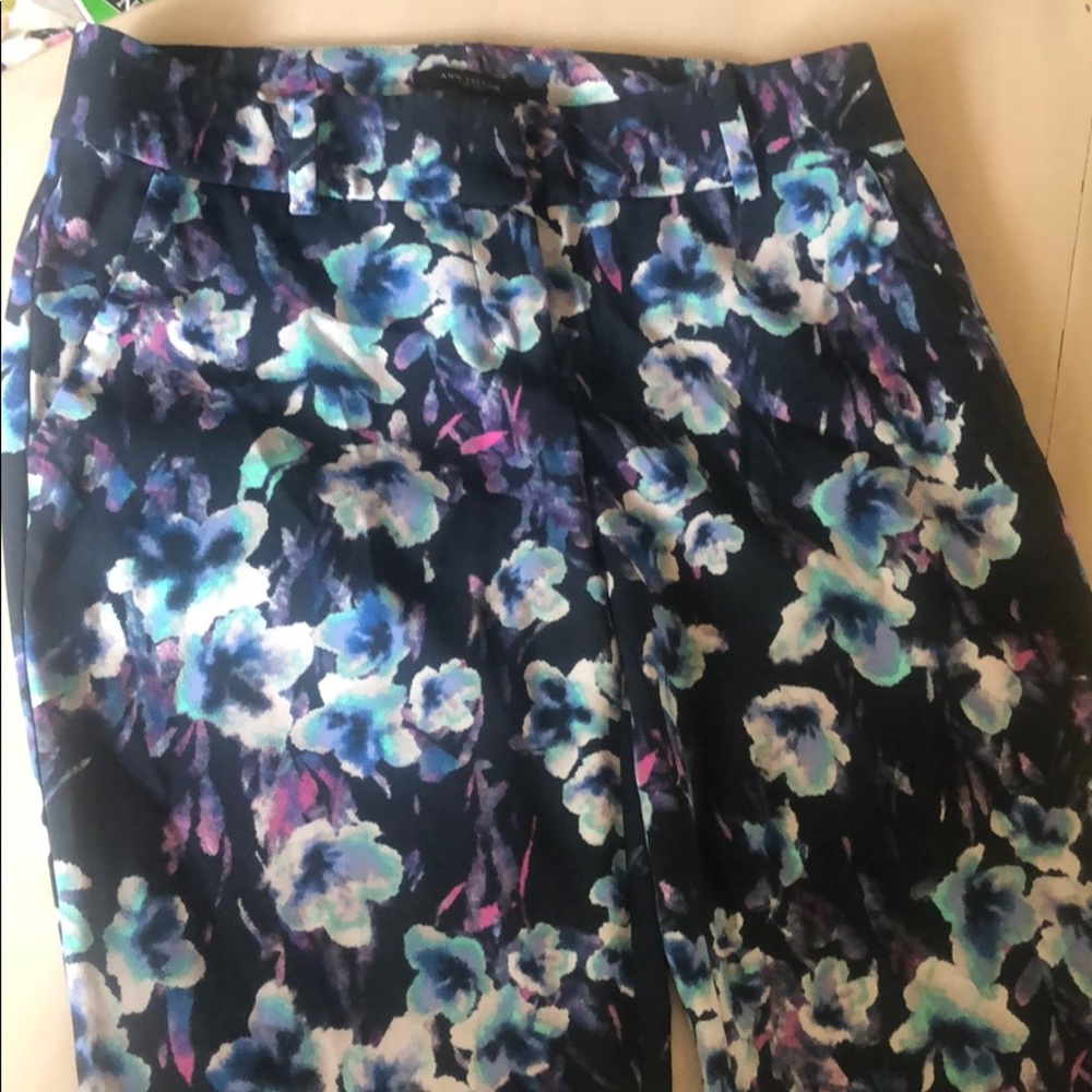 Ann Taylor Floral Dress Pants size 0